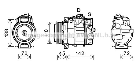 AVA QUALITY COOLING Компрессор, кондиционер MSK580